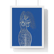 Premium Framed Vertical Poster - Bada** with blue